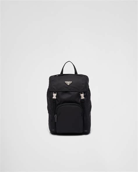 fake prada black backpack|prada nylon backpack large.